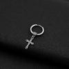 Gothic Black Pendants Cross Earrings for Teens Single Earing Crosses Medical Surgical Steel Piercing One Ear Ring Cool Stuff