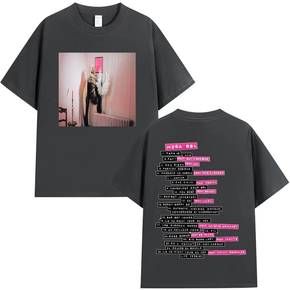 Rapper Theodora Mega Bbl album graphics 100Cotton music Tshirt Men 2026 New Summer Hip hop unisex Short sleeve shirt fan gifts