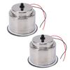2PCS Luminous Cup Holder Insert 8 LEDs 304 Stainless Steel with Draining Hole for Marine Boat CarRed LED