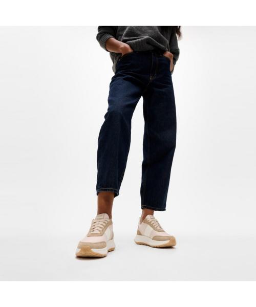 [FitFlop] Женские кроссовки на платформе из замши и других материалов - Классический бежевый/кремовый FT59K2N02A