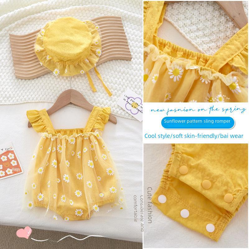 Летний комбинезон без рукавов для девочек: Платье принцессы знаменитости из Интернета с треугольным узором