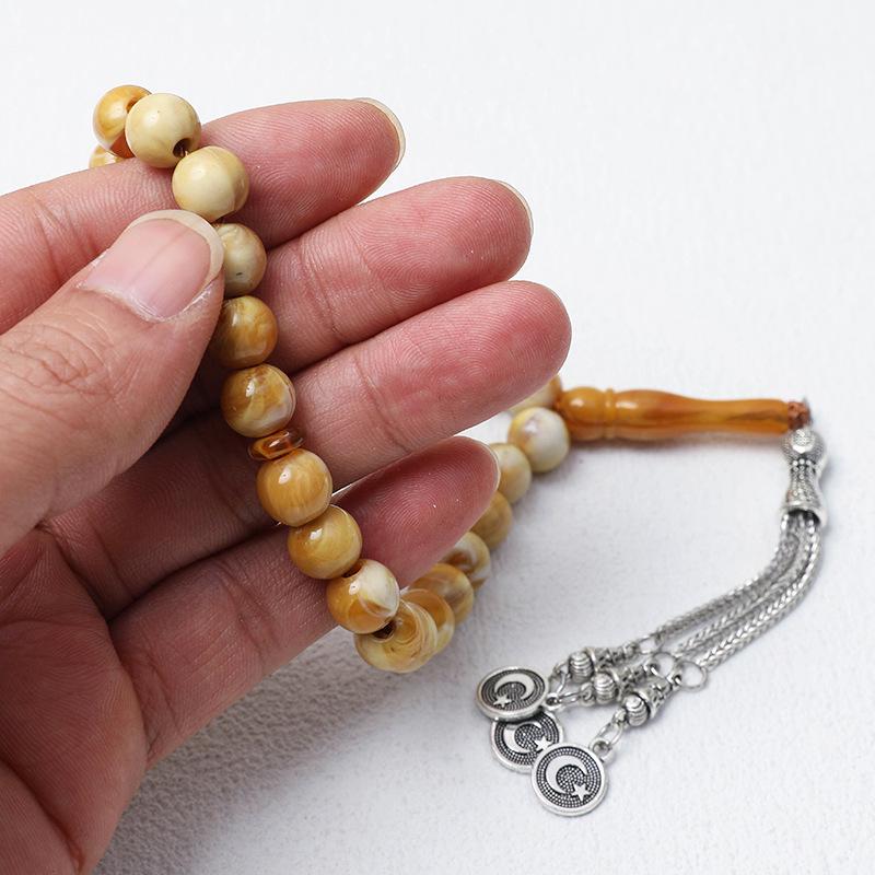 Унисекс 33-бусины 10 мм Тасбих: Мусульманские четки с Ближнего Востока