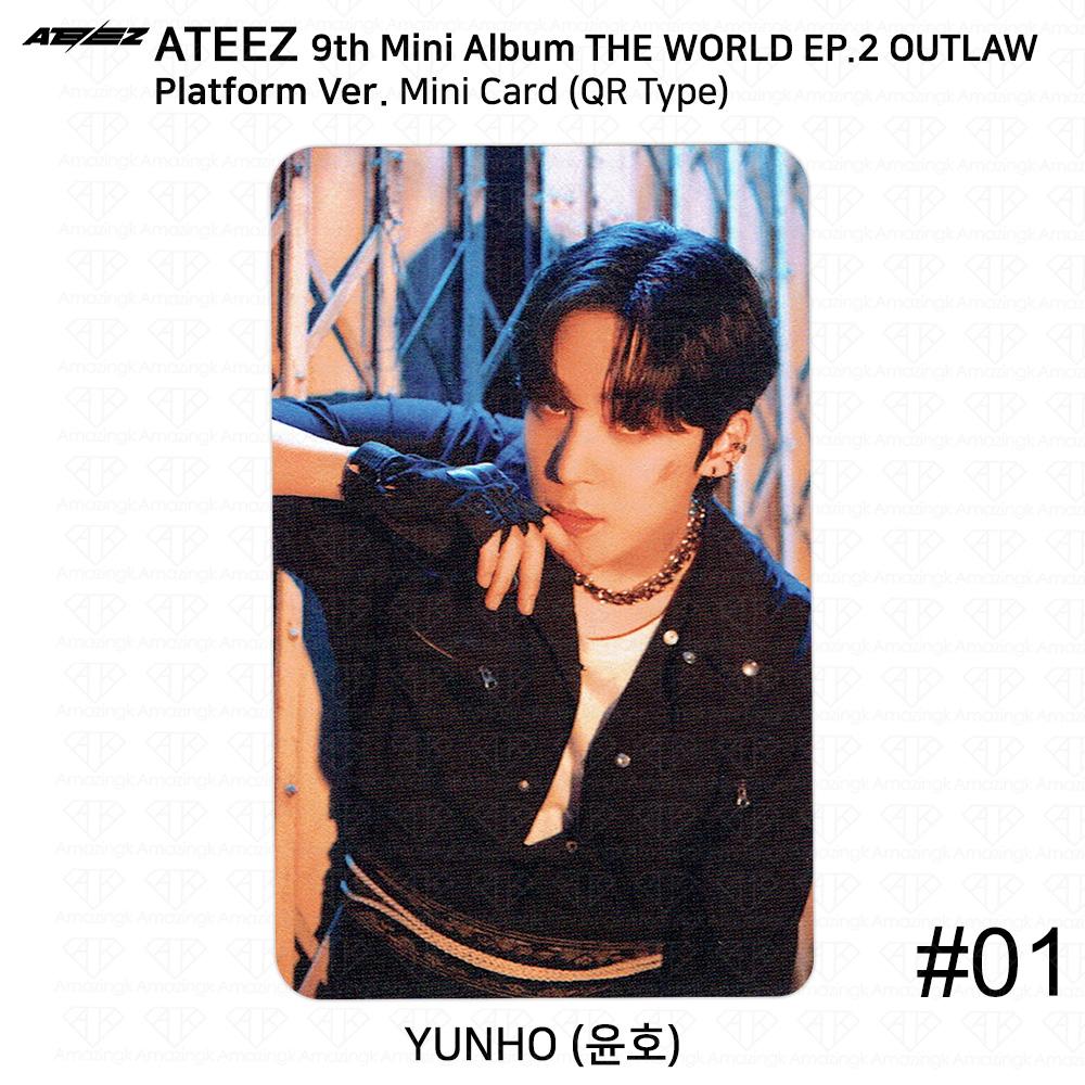 ATEEZ 9-й мини-альбом THE WORLD EP.2 OUTLAW Platform Ver QR Фотокарточка Изображение карты