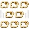4/8pcs Gold Zinc Cabinet Knobs, Modern Decorative Pulls for Doors, Closets, Dressers & Cabinets with Screws