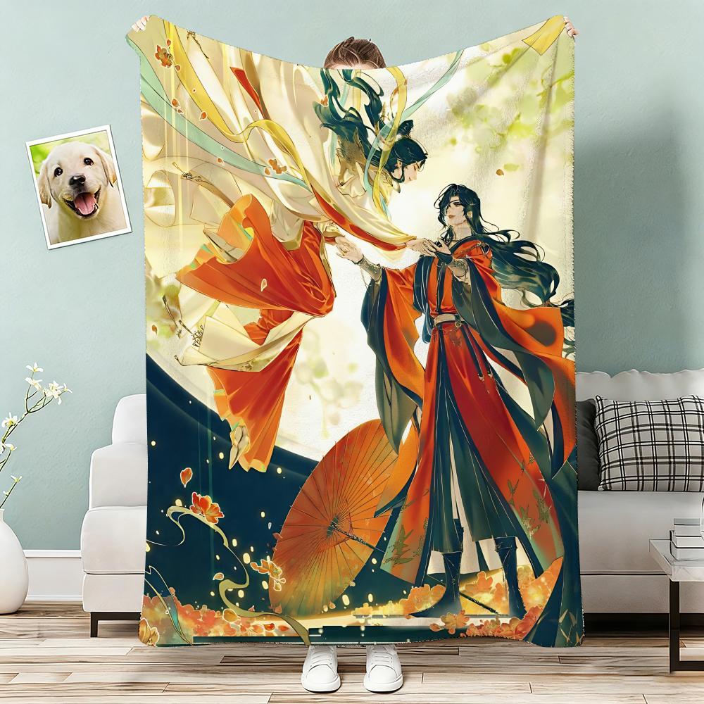 Anime Heaven Official's Blessing Throw Lightweight 240g Flannel Blanket Soft Skin-friendly for Summer Cooling