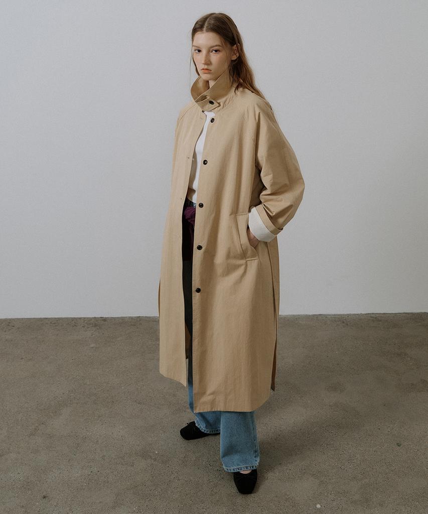 FRIVER07 Balmaccan Belted Long Trench Coat [Frsp05Ct01]_Beige