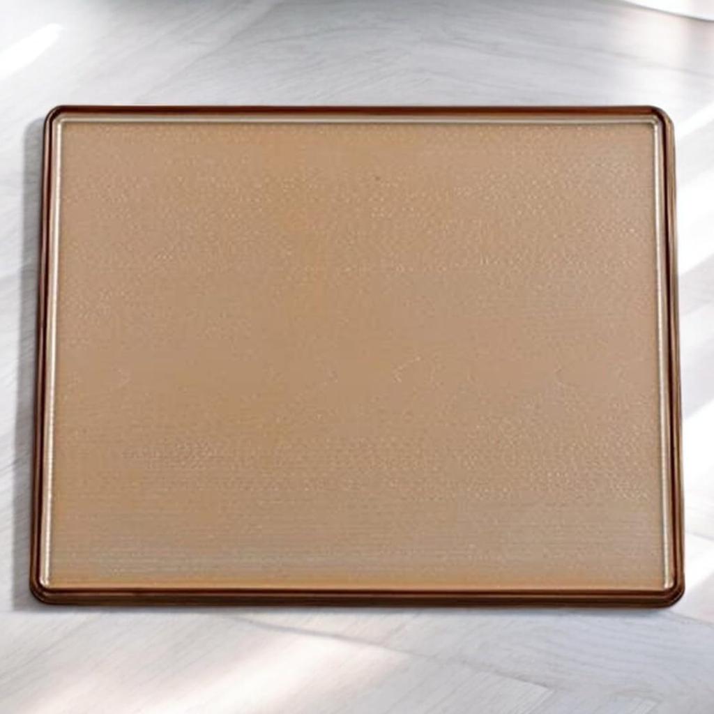 Manyo Tray with Silver and Transparent Tortoiseshell Lacquerware Made In Japan J-kitchens 1-shaku Double-Sided (Tray/Obon) Rims, Non-Slip / Black,