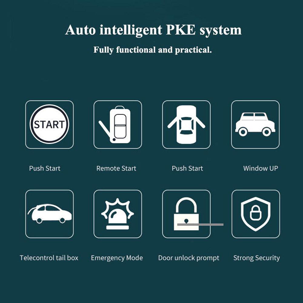 Универсальная автомобильная сигнализация Пассивная бесключевая система запуска одной кнопкой Комплект дистанционного управления