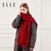 ELLE Women's 100% Lambswool Houndstooth Jacquard Scarf