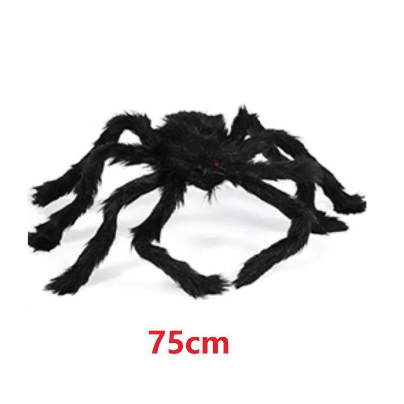Halloween Giant Plush Spider Horror Halloween Decoration Party Props Haunted Outdoor Chamber Prank 30-200cm Black Spiders Decor