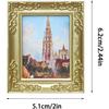 Миниатюрная картина 1/12, аксессуары для украшения кукольного домика, античная миниатюрная фоторамка, классическая ручная настенная картина, украшение стены, кукольный домик, художественная раскраска