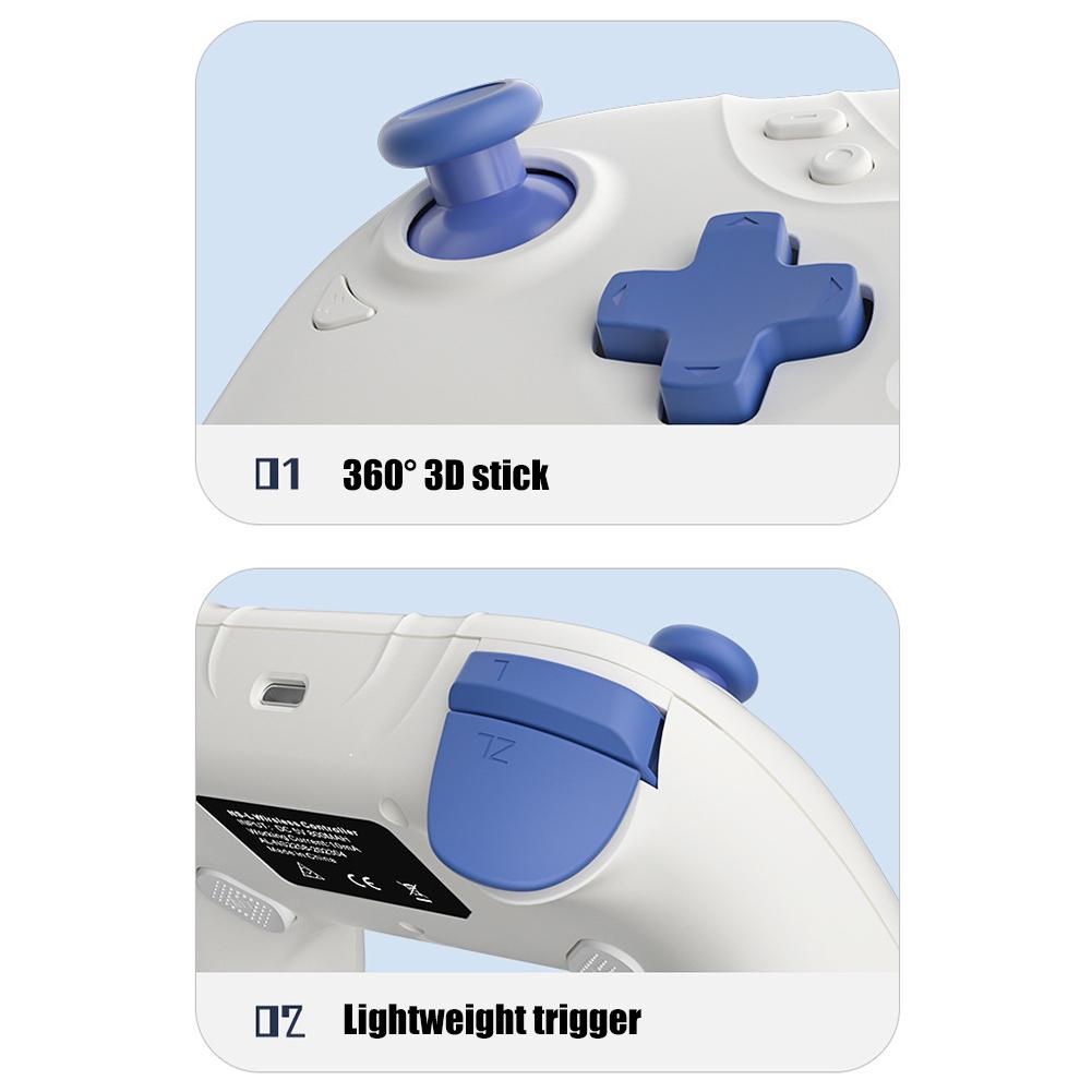 - Замена геймпада Беспроводной геймпад Bluetooth-совместимый DIY Gaming (белый)