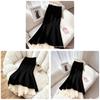Modern Cotton Blend Womens Long Skirt With Wave Hem And Ruffle Details For Spring Fashion