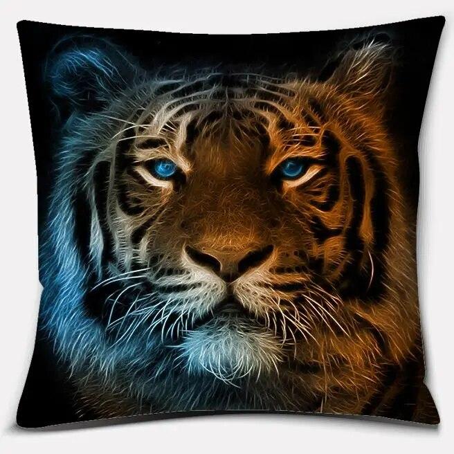 Тигр Лев серии животный принт диван наволочка наволочка домашняя вечеринка автомобиль постельные принадлежности