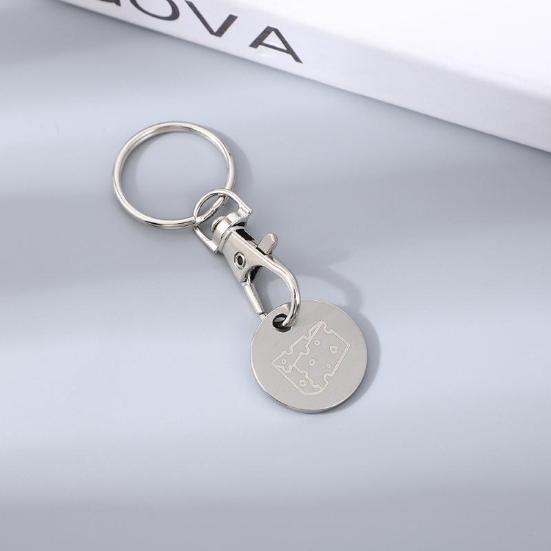 Shopping Trolley Remover Keyring Metal Portable Keychain Cart Token Keyring Universal Supermarket Shopping Trolley Coin Keychain