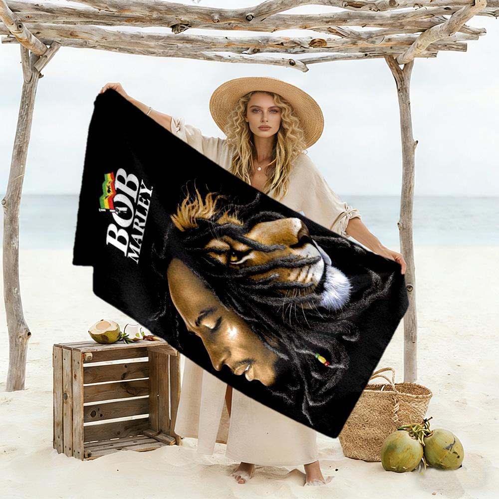 Bob Marley Beach Towel High Absorbency Quick-Dry Comfortable Lightweight
