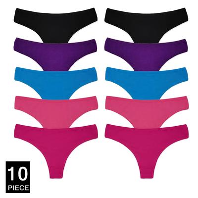10 шт./компл. стринги хлопок женское нижнее белье трусики стринги женское нижнее белье сексуальные трусики нижнее белье для девочек стринги