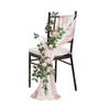 3Pcs Set Chair Bench Pew Flowers Artificial Flowers Party Aisle Chair Decor