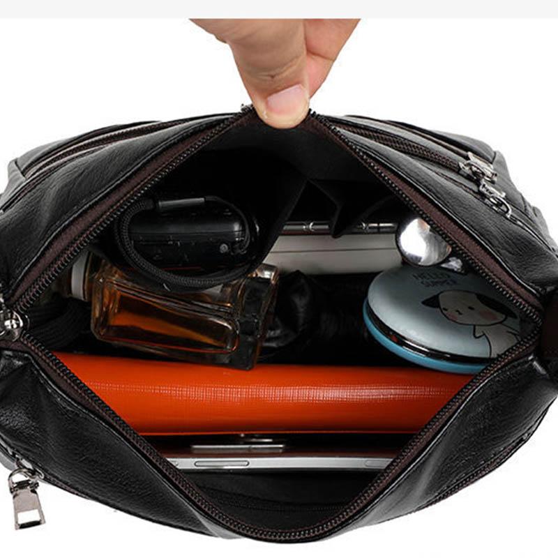 Многослойная женская сумка с текстурой овчины, модная сумка через плечо большой вместимости, женская сумка через плечо среднего возраста, материнские сумки