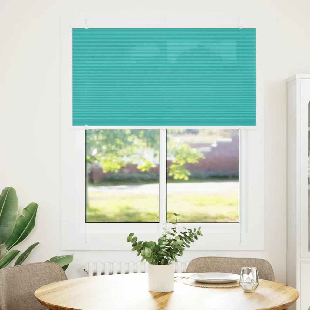 Pleated Blind Petrol Green 110 x 150 cm Fabric Width 109.4 cm Polyester