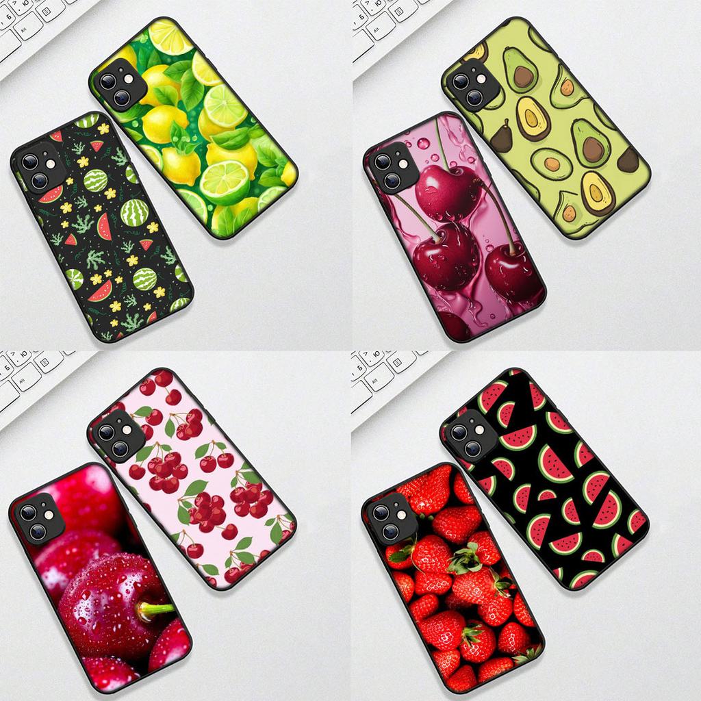 Cherry Strawberry Fruit Summer Avocado Phone Case for Apple iPhone 12 13 Pro Max Mini ProMax X XR Air XS 12Pro 13Pro Cover