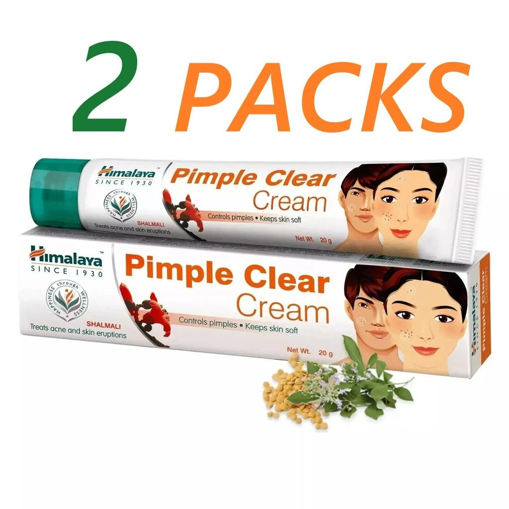 2 x Himalaya Pimple Clear Cream Controls Pimple & Makes Skin Soft 20gm Each