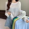 Женская блузка Candy Color Ice Silk с длинными рукавами и солнцезащитным кремом - свободный пуловер Summer Perspective