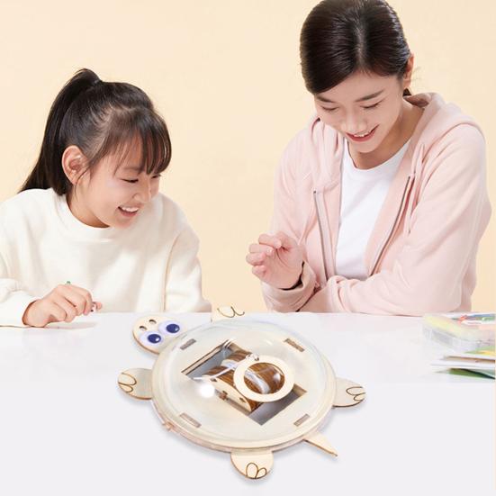 1 набор игрушек-черепах из дерева, набор для самостоятельной сборки, головоломка из дерева, тянущая черепаху, строительные поделки для детей, образовательная игрушка для физики и научного эксперимента STEM