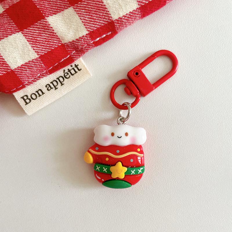 Мультяшный Рождественский Брелок Милый Смоляной Санта Клаус Рождественская Елка Подвеска Брелок Аксессуары для Сумки Праздничная Вечеринка Рождественский Подарок