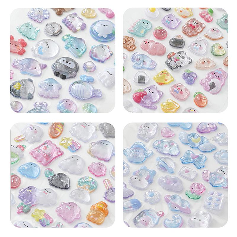 Kawaii мультфильм стерео наклейка для журнала скрапбукинг милые животные телефон гитара наклейка Diy Декор наклейки для ногтей школьные принадлежности