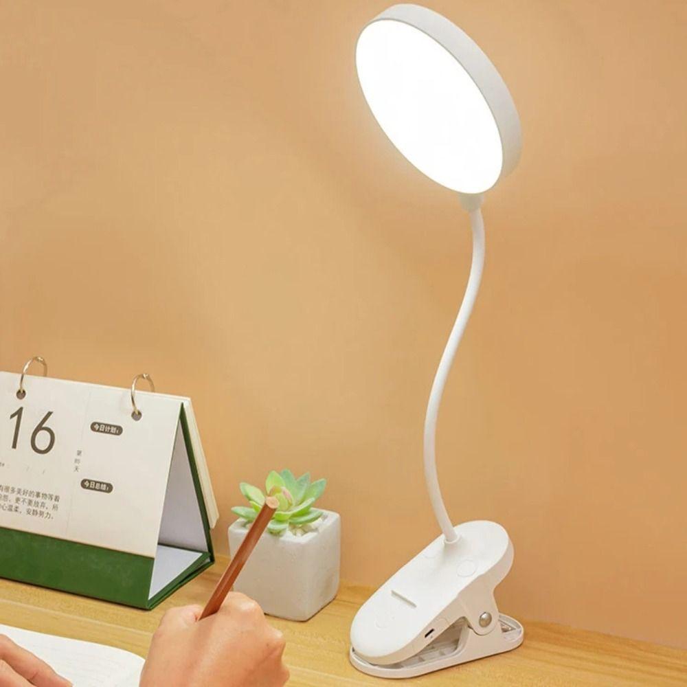 USB Charging Table Lamp With Clip LED Light Creative Reading Night Light Bed