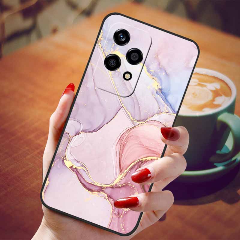 Чехол для Honor 200 Lite Мягкий Силикон Модный Мраморный ТПУ Чехлы для Телефона для Honor200 Lite 200Lite Чехол Capa 6.7'' Ударопрочный Корпус