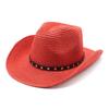 Ковбойская шляпа Мужская летняя шляпа от солнца Шляпа от солнца Защита от УФ-лучей Соломенная шляпа Летняя пляжная шляпа