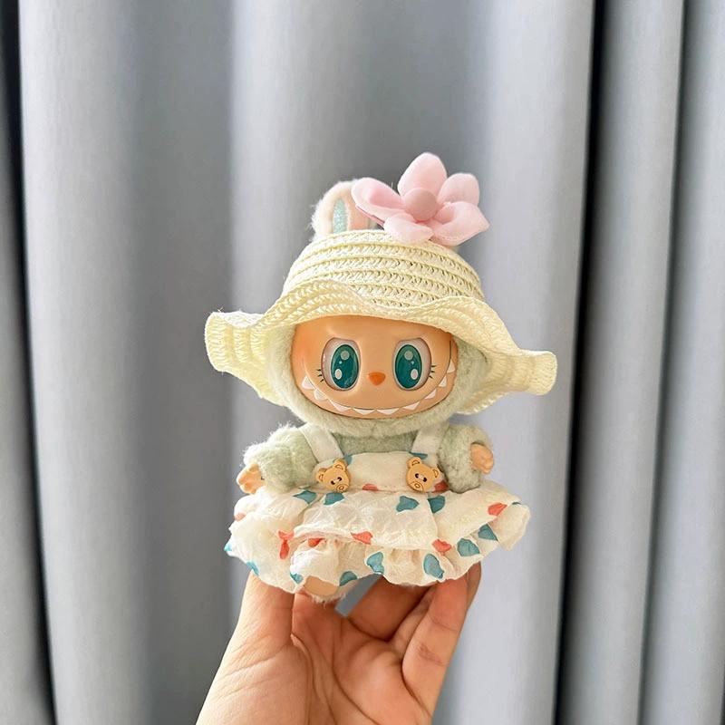 Mini Plush Doll'S Clothes Cute Outfit Accessories For Labubu V1 V2 Korea Kpop Idol Dolls Goose Dinosaur Macaron Clothing Gifts