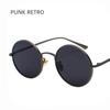Модные женские ретро-солнцезащитные очки в стиле Харадзюку из металла для мужчин в круглой оправе в стиле панк, ручная работа