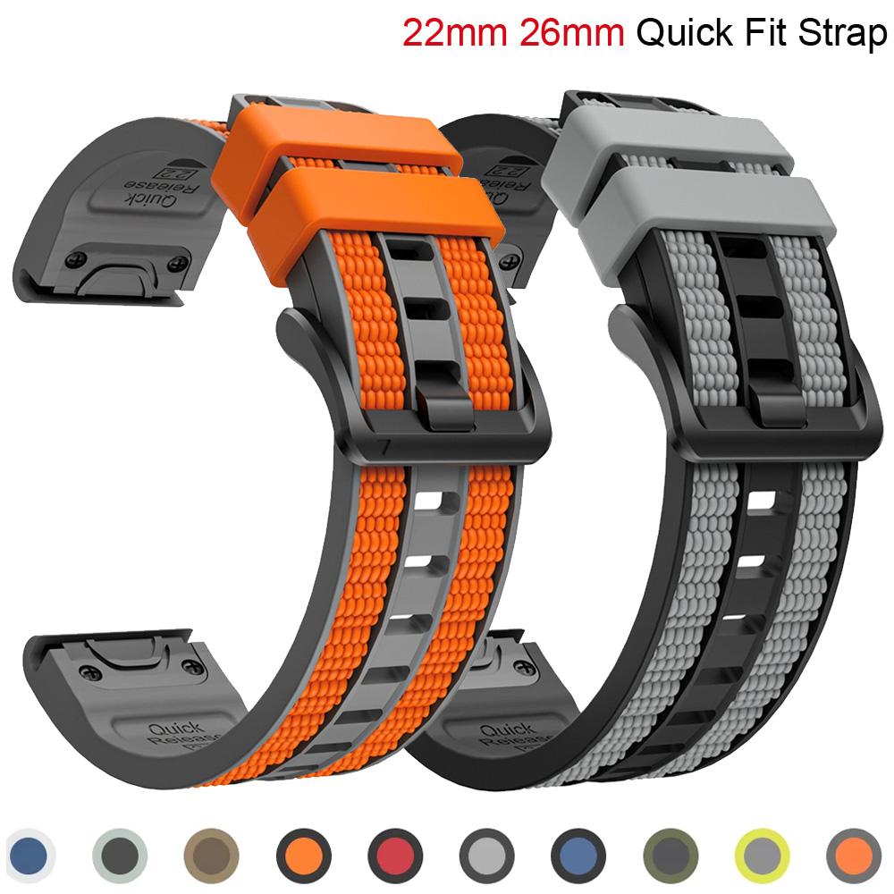 22 мм 26 мм ремешок Quick Fit для Garmin Fenix 8 7 Pro 7S 6X 6 Venu 3 Tactix 7 Дышащий силиконовый браслет ремешок Fenix 8 band 47 мм