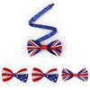 Стильный шелковый галстук-бабочка с флагом Великобритании и США для маскарадных костюмов