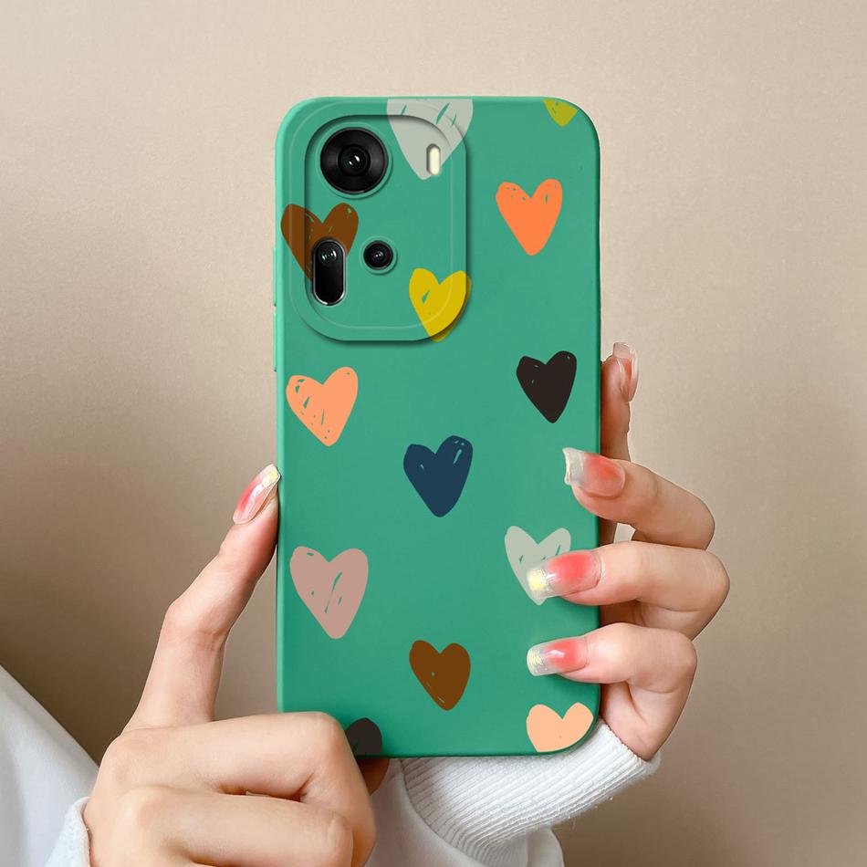 For OPPO Reno 11 Pro 5G Phone Case Butterfly Liquid Silicone Camera Protection Back Cover For OPPO Reno11 Pro Funda Coque Bumper