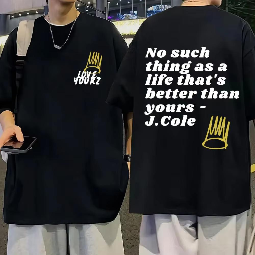 Футболка рэпера J Cole в винтажном стиле с музыкальным альбомом, концертной графикой, мужская футболка в стиле Харадзюку, хип-хоп, панк, уличная футболка, унисекс