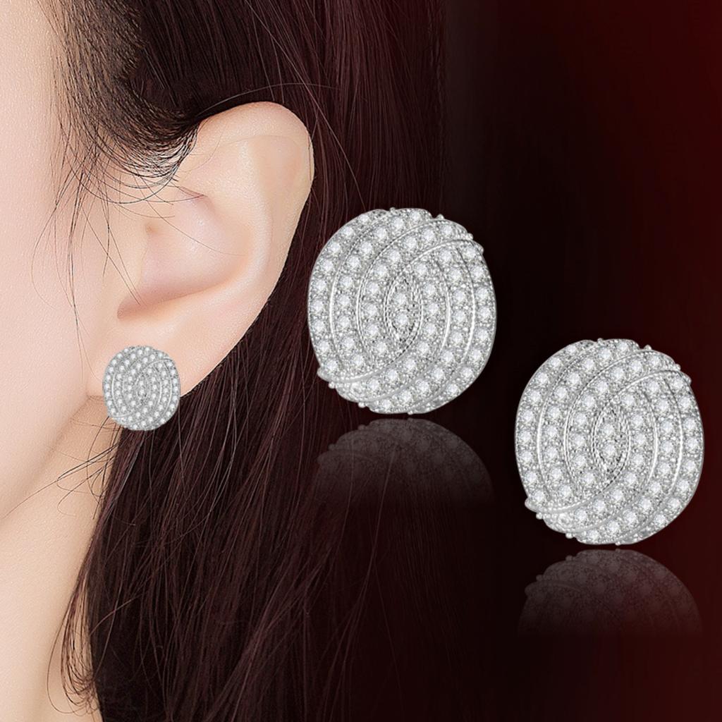 Европейские и американские хип-хоп овальные серьги с бриллиантами