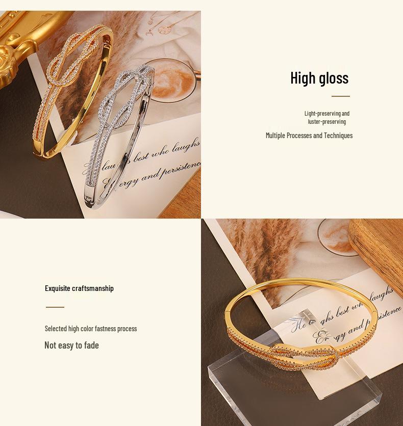 Элегантные изделия ручной работы: Яркий полый браслет-крест со стразами и кубическим цирконием, позолоченный, нержавеющая сталь, не тускнеющий.