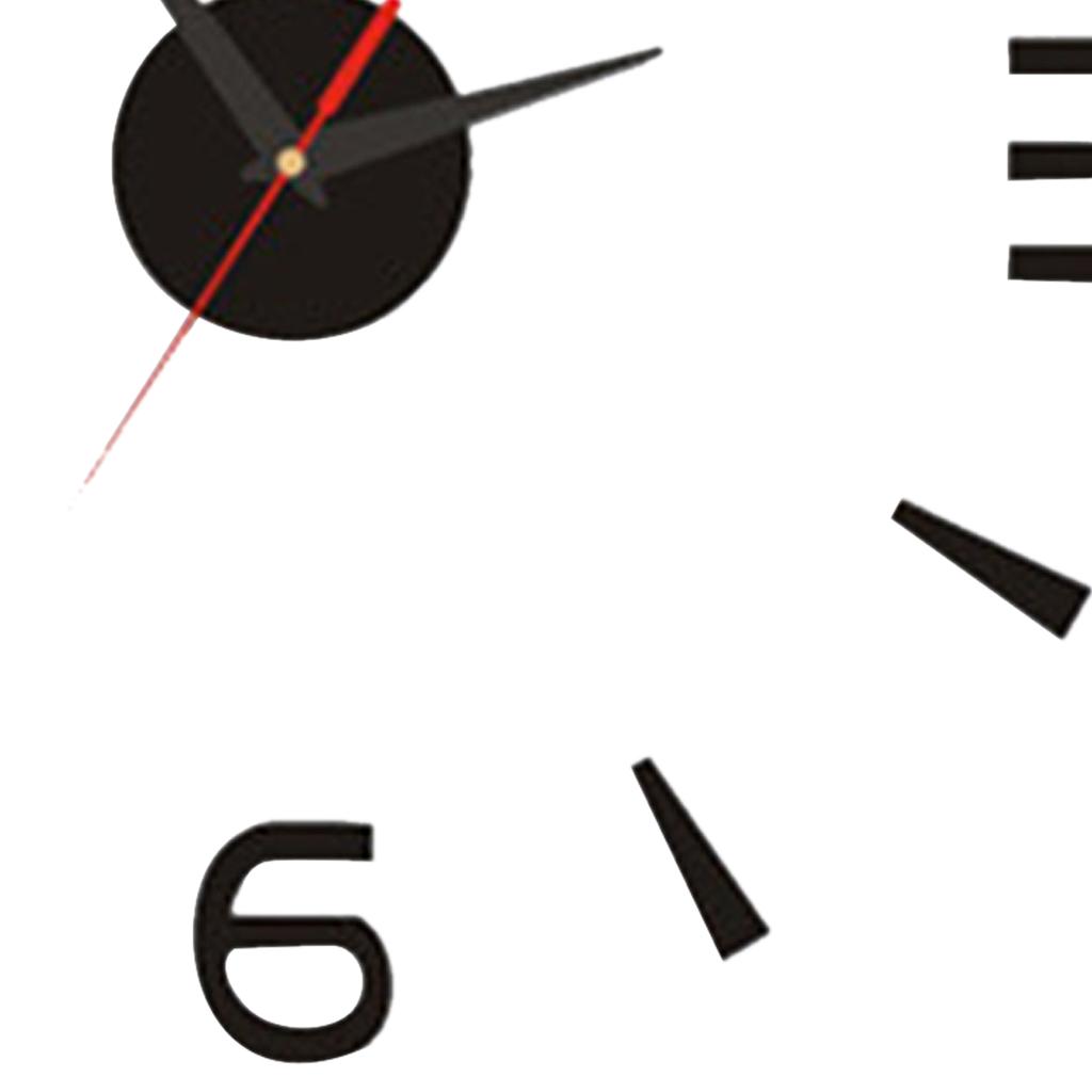 DIY Wall Clock 40cm Small Black Modern Simple European Style Silent Acrylic Frameless DIY 3D Wall Clock