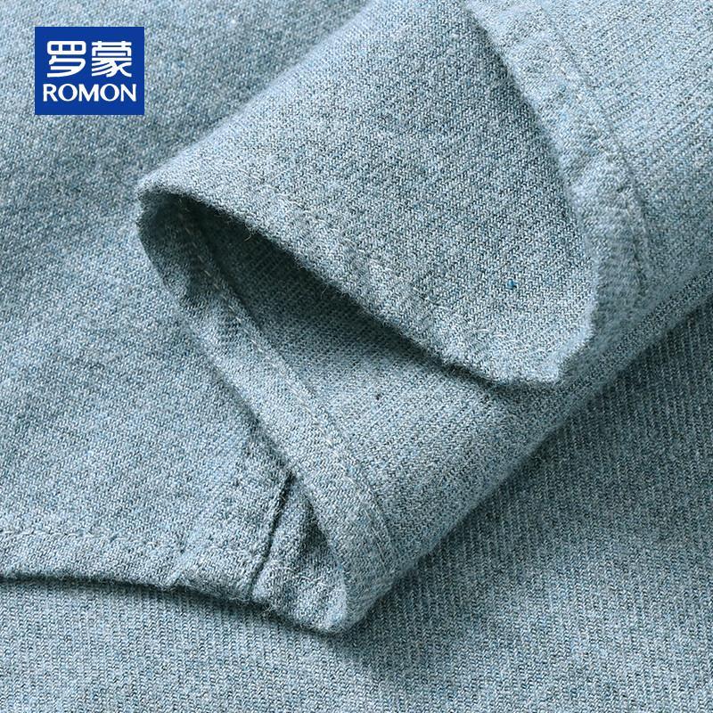 ROMON Мужская рубашка с длинным рукавом в стиле business casual, 100% хлопок