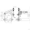 Front Side Pull Black Bike Brake Caliper With 45mm Length Pads