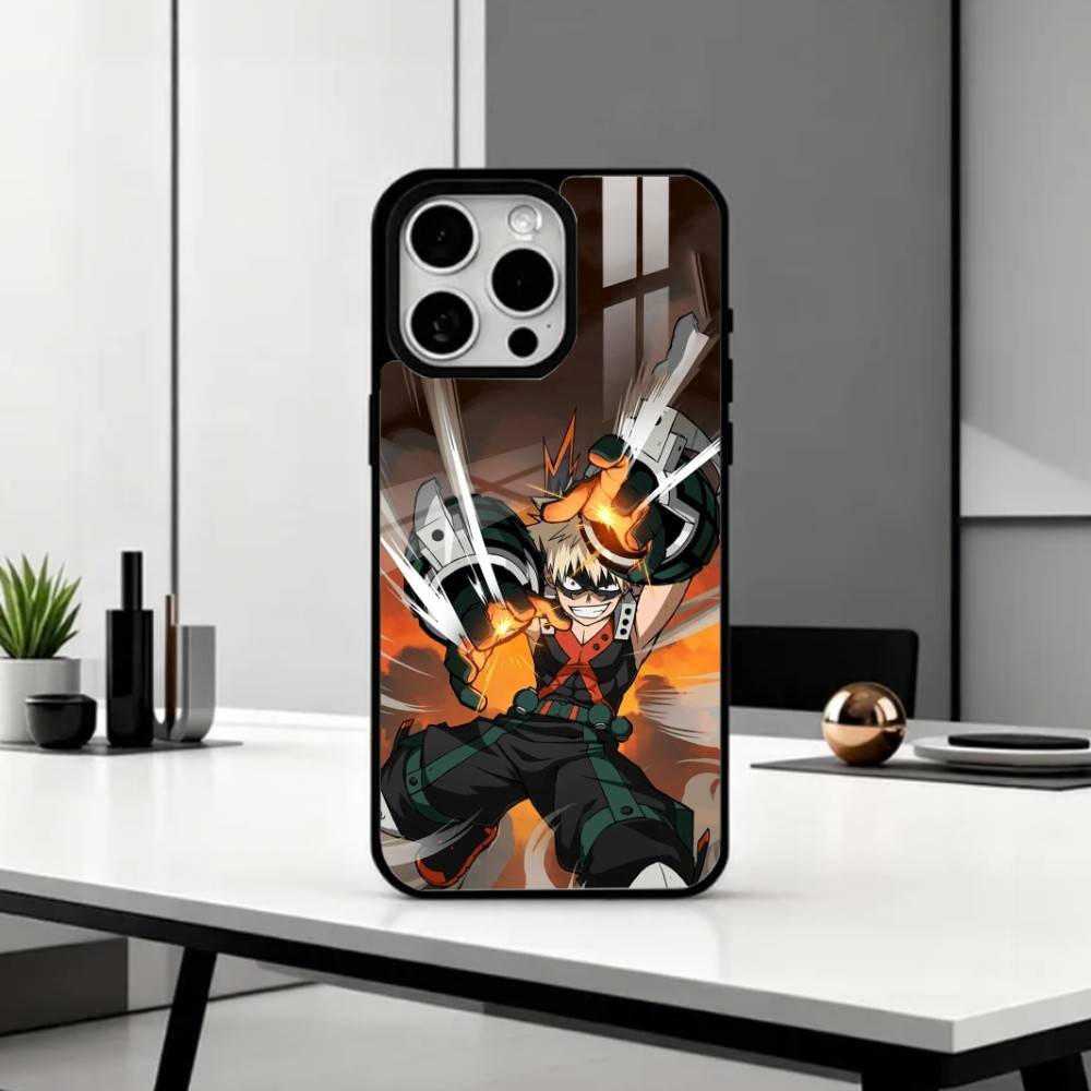 B-Бакуго Моя геройская академия Чехол для телефона для iPhone17,16,15,14,13,12,11 Plus,Pro Max Магнитный Для Magsafe Беспроводная зарядка