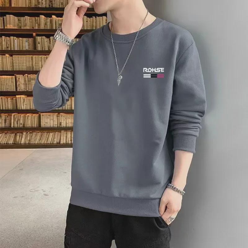 2023 Мужская осенняя корейская свободная повседневная толстовка с длинным рукавом и куртка