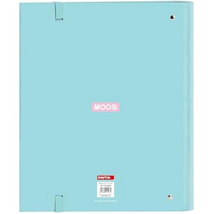 Папка Safta Moos Butterflies на 4 кольцах 35 см с 100 листами A4, идеально подходит для детей разного возраста, удобная и