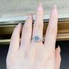 S925 Sterling Silver 1 Carat VVS1 Moissanite Princess Cut Ring for Women with Inscription
