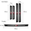 opq1 5Pcs Car Logo Door Sill Threshold Anti-scratch Protector Stickers For VW R-Line GTI Golf 6 7 Polo CC Passat B6 Tiguan Bora Jetta