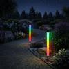 Водонепроницаемые Солнечные Садовые Фонари 10 светодиодов Освещение RGB Светодиоды Изменяющие Цвет RGB На Солнечной Батарее Аккумулятор 1200 мАч